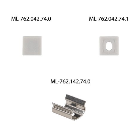 ML-761.042.74.2 Přisazený hliníkový profil PAA, 6x6mm, včetně mléčného difuzoru, 2m 4