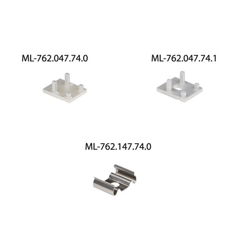 ML-761.047.74.2 Přisazený hliníkový profil PHA, 12x15mm, včetně mléčného difuzoru, 2m 8