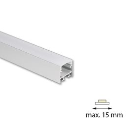 ML-761.049.74.2 Přisazený hliníkový profil PCA, 25x25mm, včetně mléčného difuzoru, 2m