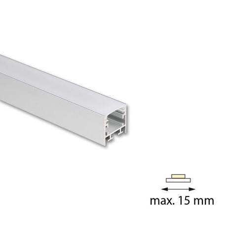 ML-761.049.74.2 Přisazený hliníkový profil PCA, 25x25mm, včetně mléčného difuzoru, 2m 1