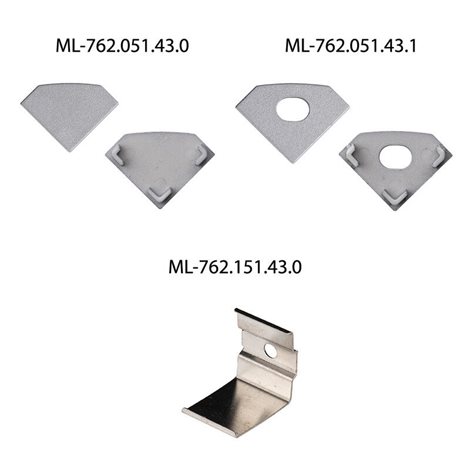 ML-761.052.43.2 Rohový hliníkový profil RJ, 19x19mm, včetně matného difuzoru, 2m 5