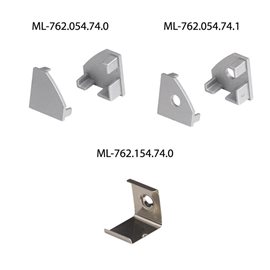 ML-761.054.74.1 Rohový hliníkový profil RT2, 18x18mm, včetně mléčného difuzoru, 1m