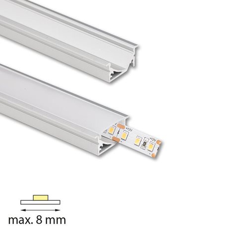 ML-761.056.43.2 Vestavný hliníkový profil VA 30x14mm, včetně mléčného difuzoru, 2m 6