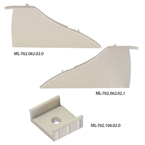 ML-761.063.02.2 Nástěnný hliníkový profil NT, 18x41 mm, včetně matného difuzoru, 2 m 8