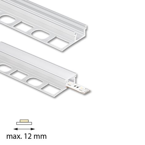 ML-761.063.43.1 Hliníkový profil DA pro obklady a dlažbu 41x13mm, včetně mléčného difuzoru, 1m 9