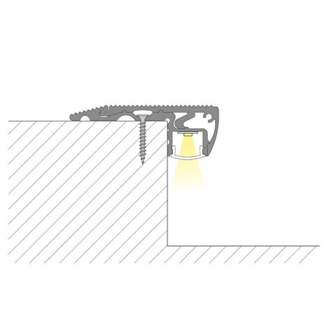 ML-761.074.02.2 Nášlapný hliníkový profil BL, 59x22 mm, černá barva, včetně mléčného difuzoru, 2 m 2