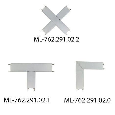 ML-761.091.02.1 Závěsný hliníkový profil ZT, 55x70 mm, včetně matného difuzoru, 1 m 1