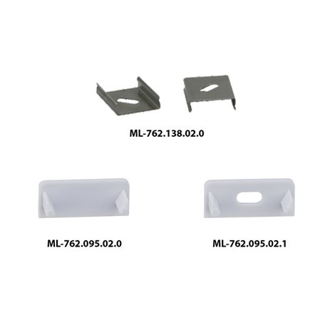 ML-761.097.02.3 Přisazený hliníkový profil PE, 19x8mm, vč. čirého difuzoru, 3m 3