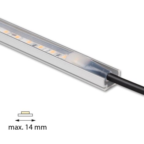 ML-761.155.74.2 Přisazený hliníkový profil PLC 17x8mm bez difuzoru 2m 2