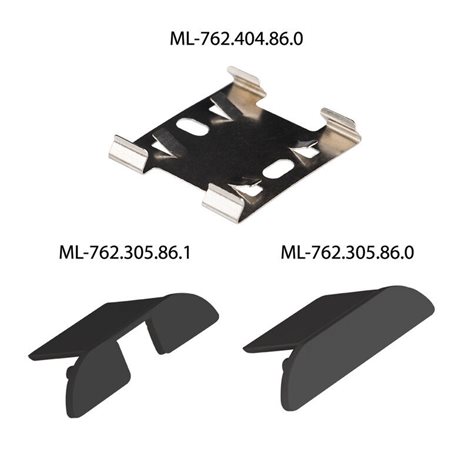 ML-761.305.86.2 Přisazený hliníkový profil černý PXA 40x9mm včetně černého difuzoru 2m 8