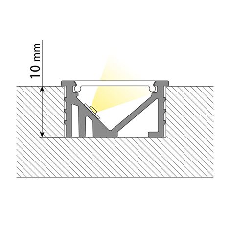 ML-761.306.86.2 Vestavný hliníkový profil VK 21x11mm včetně mléčného difuzoru 2m 1