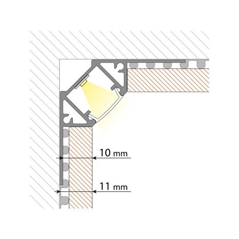 ML-761.331.05.2 Hliníkový profil pro obklady a dlažbu DF 61x24 mm včetně mléčného difuzoru 2 m 3