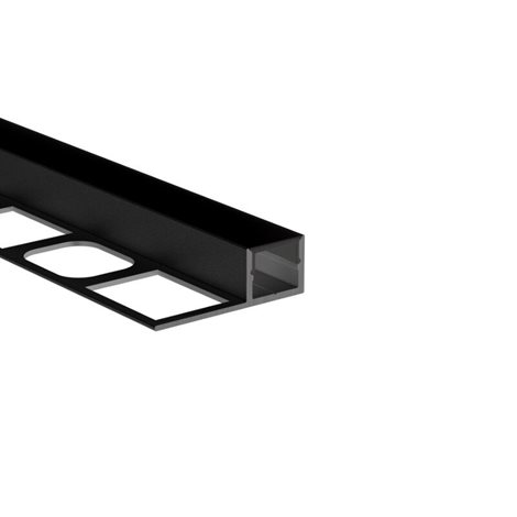 ML-761.370.43.2 Hliníkový profil pro obklady a dlažbu černý DP 33x11mm včetně černého difuzoru 2m 7