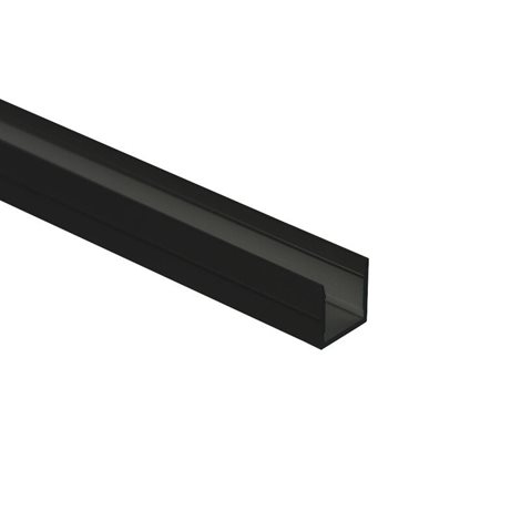 ML-761.429.74.2 Přisazený hliníkový profil PW 11x11mm bez difuzoru černý 2m 2