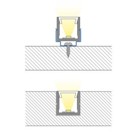 ML-761.429.74.2 Přisazený hliníkový profil PW 11x11mm bez difuzoru černý 2m