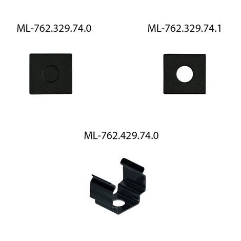 ML-761.429.74.2 Přisazený hliníkový profil PW 11x11mm bez difuzoru černý 2m 3