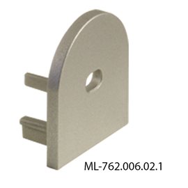 ML-762.006.02.1 Koncovka s otvorem pro PD, stříbrná barva, 1 ks