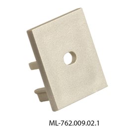 ML-762.009.02.1 Koncovka s otvorem pro PB, stříbrná barva, 1 ks