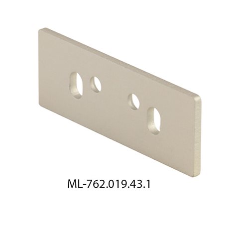 ML-762.019.43.1 Koncovka s otvorem pro NS, stříbrná barva, 1 ks