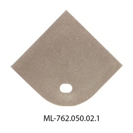 ML-762.050.02.1 Koncovka pro RH s otvorem, stříbrná barva, 1 ks