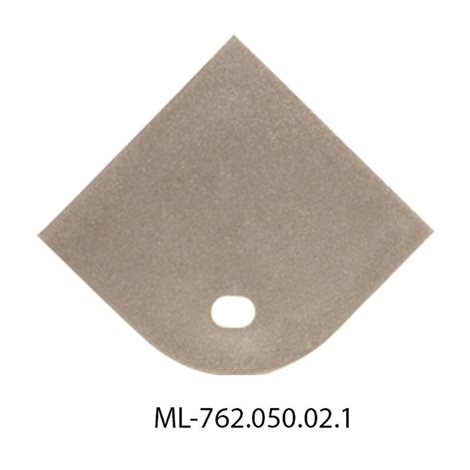 ML-762.050.02.1 Koncovka pro RH s otvorem, stříbrná barva, 1 ks