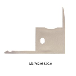 ML-762.053.02.0 Koncovka pro AK bez otvoru pravá, stříbrná barva, 1ks
