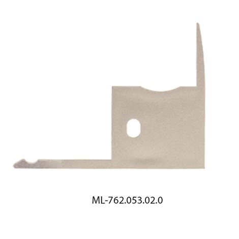 ML-762.053.02.0 Koncovka pro AK bez otvoru pravá, stříbrná barva, 1ks