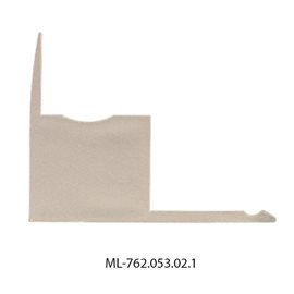 ML-762.053.02.1 Koncovka pro AK s otvorem levá, stříbrná barva, 1ks