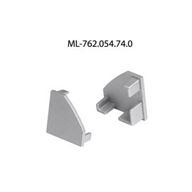 ML-762.054.74.0 Koncovka pro RT2 bez otvoru, stříbrná barva, 1ks