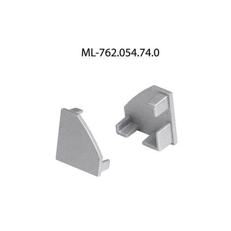 ML-762.054.74.0 Koncovka pro RT2 bez otvoru, stříbrná barva, 1ks