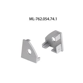 ML-762.054.74.1 Koncovka pro RT2 s otvorem, stříbrná barva, 1ks