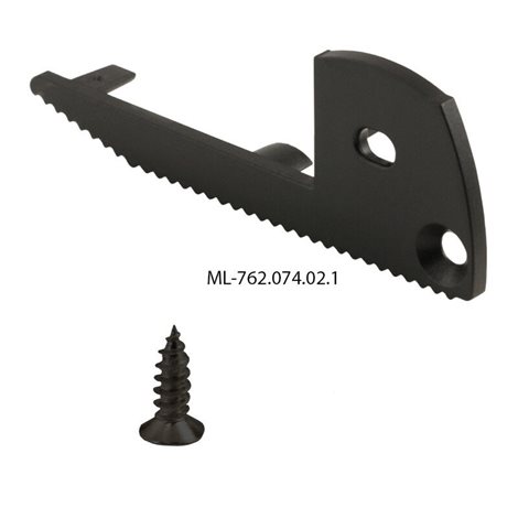 ML-762.074.02.1 Koncovka pro BL s otvorem pravá, černá barva, 1 ks
