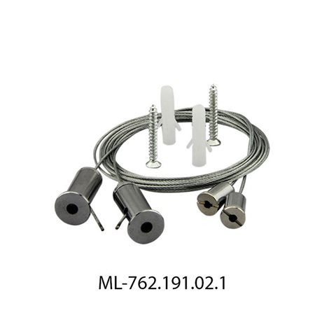 ML-762.191.02.1 Sada k zavěšení profilu ZT, délka 1,5 m, 2x lanko s příslušenstvím