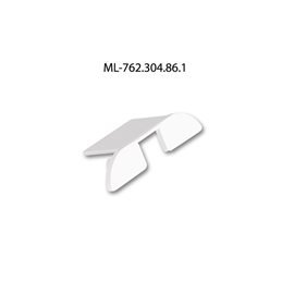 ML-762.304.86.1 Koncovka pro PXA s otvorem, stříbrná barva, 1ks