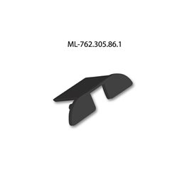 ML-762.305.86.1 Koncovka pro PXA s otvorem, černá barva, 1ks