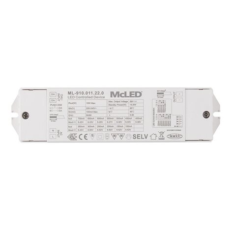 ML-910.011.22.0 Stmívatelný DALI driver 15W, 100-700mA, 5-52VDC 7
