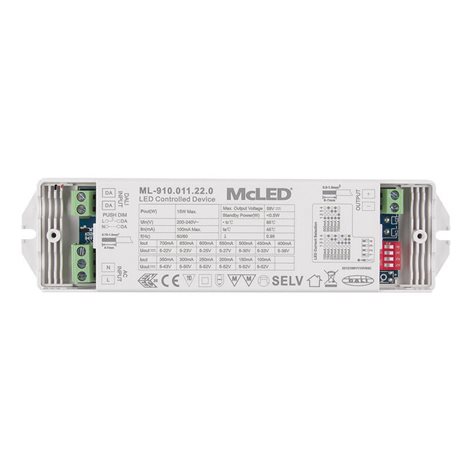 ML-910.011.22.0 Stmívatelný DALI driver 15W, 100-700mA, 5-52VDC 3