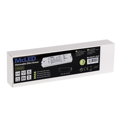 ML-910.011.22.0 Stmívatelný DALI driver 15W, 100-700mA, 5-52VDC 5