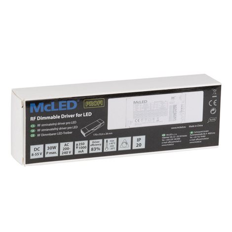ML-910.012.22.0 RF 30W Stmívatelný driver 250 - 1000mA 4