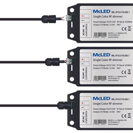 ML-910.510.00.1 Sada RF Nano pro jednobarevné LED pásky, 1 zóna, ovladač + přijímač, max. 10A, černý