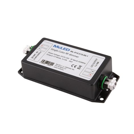 ML-910.510.00.1 Sada RF Nano pro jednobarevné LED pásky, 1 zóna, ovladač + přijímač, max. 10A, černý 6