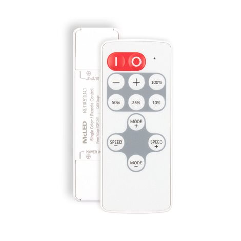 ML-910.510.14.1 Sada RF Nano pro jednobarevné LED pásky, 1 zóna, ovladač + přijímač, max. 10A, bílý 6