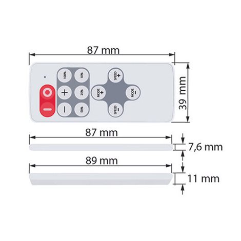 ML-910.510.14.1 Sada RF Nano pro jednobarevné LED pásky, 1 zóna, ovladač + přijímač, max. 10A, bílý 8