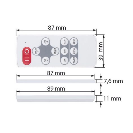 ML-910.525.14.1 Sada RF Nano pro dual white LED pásky, 1 zóna, ovladač + přijímač, max. 10A, bílý 3