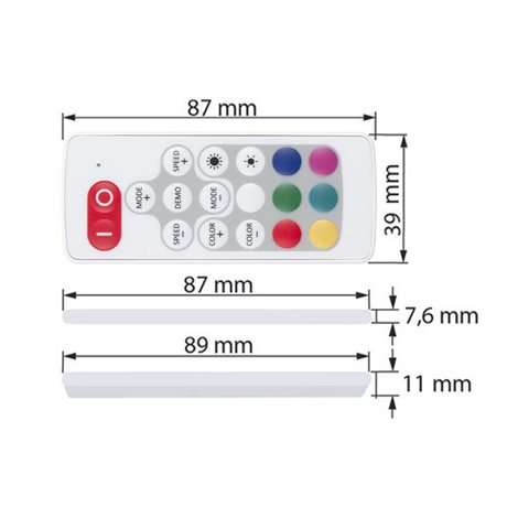 ML-910.531.14.1 Sada RF Nano pro RGB LED pásky, 1 zóna, ovladač + přijímač, max. 12A, bílý, IP20 3