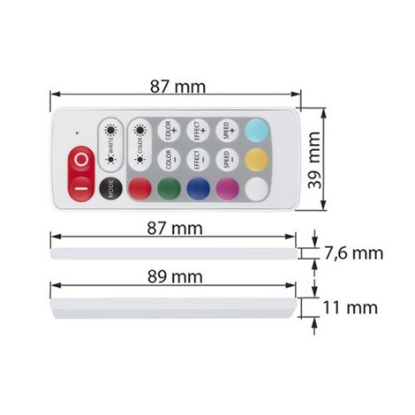 ML-910.548.14.1 Sada RF Nano pro RGBW LED pásky, 1 zóna, ovladač + přijímač, max. 11,5A, bílý, IP20 4