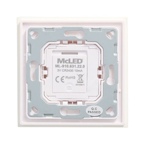 ML-910.631.22.0 RF nástěnný ovladač - RGB, RGBW, 1 zóna 4