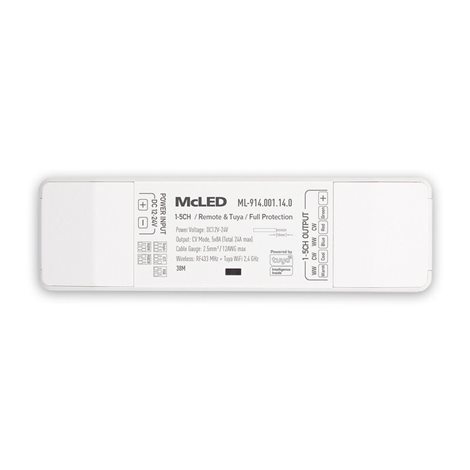ML-914.001.14.0 Wifi přijímač Tuya - řízení jasu, CCT, RGB, RGBW, RGB+CCT max. 5x8A (total max. 24A) 1