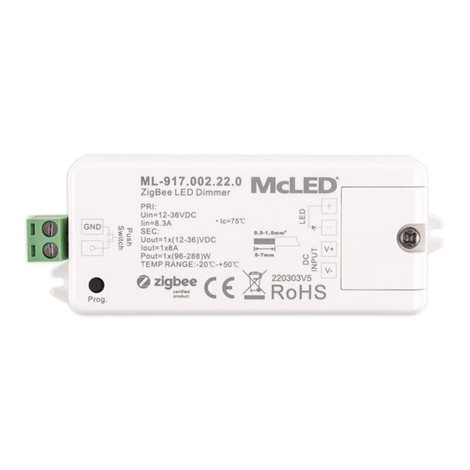 ML-917.002.22.0 ZigBee přijímač - řízení jasu, 1 kanál, max. 8A, 12-36V 1