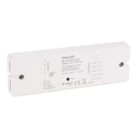 ML-917.061.22.0 ZigBee přijímač - řízení jasu, CCT, RGB, RGBW, RGB+CCT, max. 5x4A, 12-24V 1